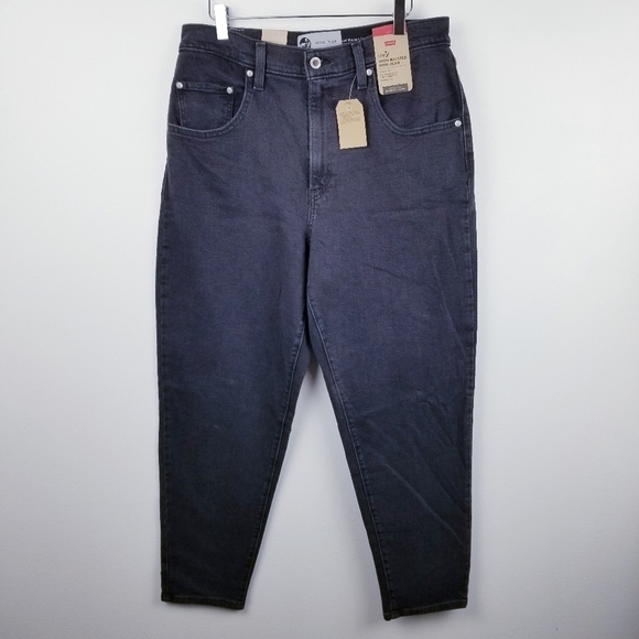 Levi's SilverTab A36990001 High-Waisted Mom Jeans Black NWT - Picture 1 of 11